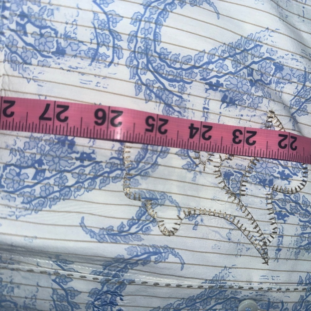 Bugatchi Men Classic Fit Short Sleeve Shirt - Large - Paisley Pattern - Picture 11 of 11
